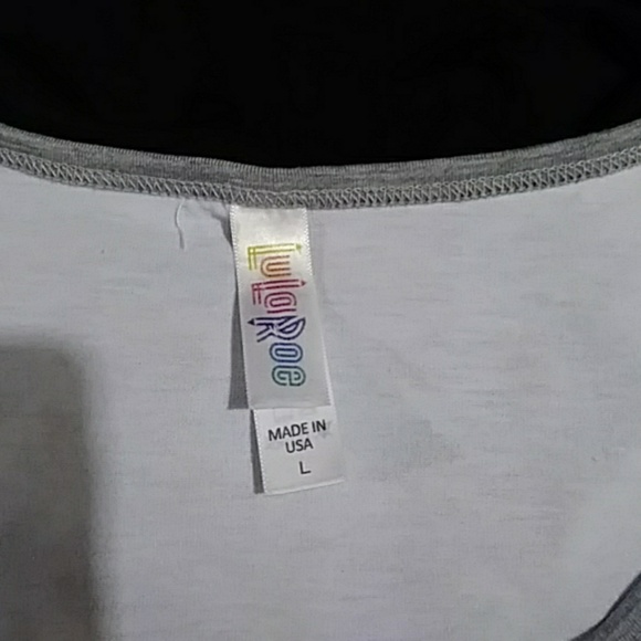 Black White L Luluaroe L - Picture 6 of 7